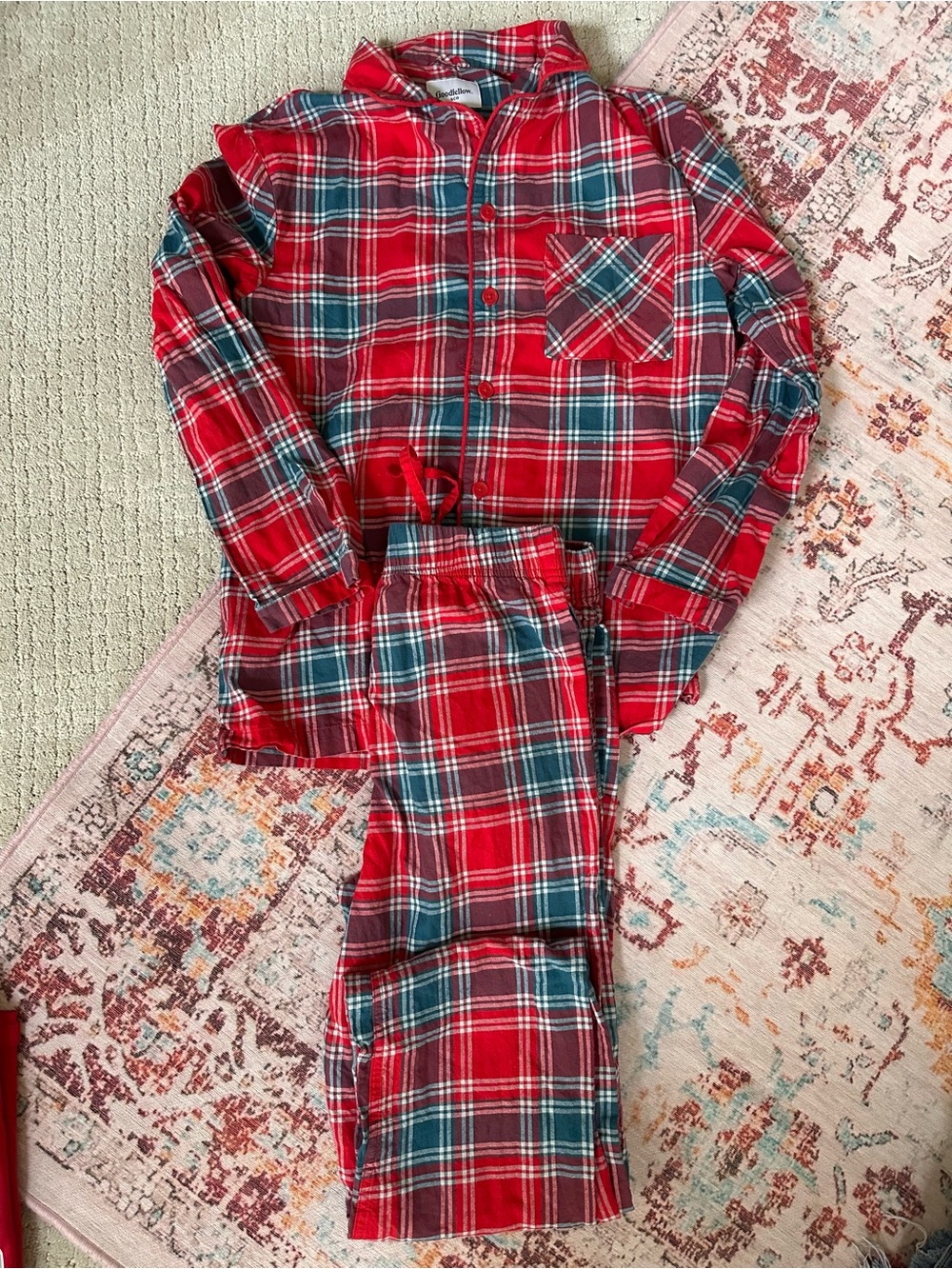 Goodfellow & Co Red and Green Plaid Men's Pajama Set NWOT